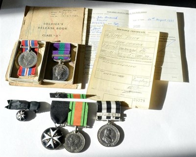 Lot 29 - A Second World War Pair, awarded to 14767982 PTE.J.F.KILLEN. R.A.P.C., comprising War Medal and...