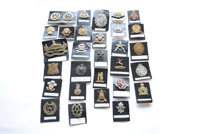 Lot 71 - A Collection of Thirty Military Cap Badges, including Scottish, Line Regiments, Cavalry and Service