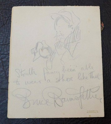 Lot 85 - Bruce Bairnsfather - ";Struth fancy bein' able to wear a shoe like that";, signed, original...