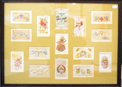 Lot 92 - A Collection of Fifteen First World War Embroidered Silk Postcards, mainly `To My Sweetheart',...