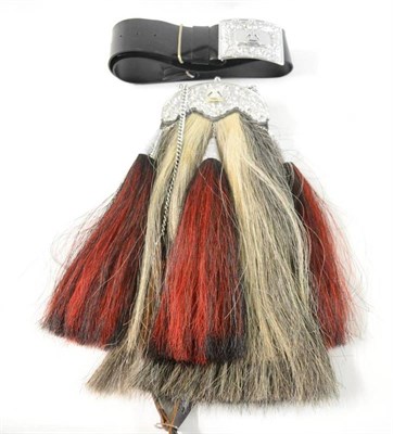 Lot 97 - A Horsehair Sporran to the Scots Dragoon Guards (Scots Greys), with black leather pouch,...