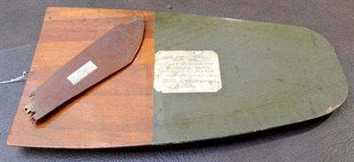 Lot 102 - The Great War - Royal Flying Corps, the Tip of a Laminated Mahogany Propeller from a 'Sopwith...