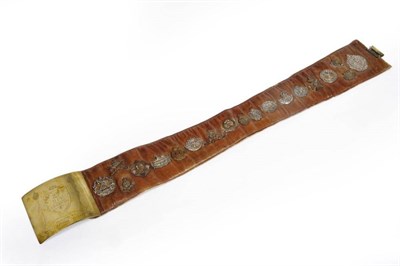 Lot 104 - A First World War Brass and Leather Boxing Belt to the 27th Division Heavy Weight Champion, October