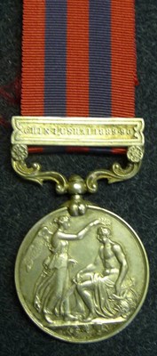 Lot 312 - An India General Service Medal 1854, with clasp CHIN-LUSHAI 1889-90, awarded to 472...