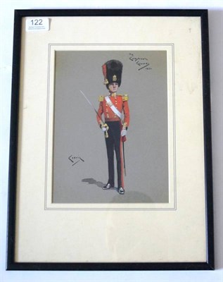 Lot 122 - Cedric, `The Coldstream Guards, 1852', Portrait of an Officer, standing in full dress, signed...