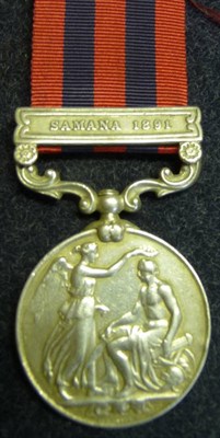 Lot 313 - An India General Service Medal 1854, with clasp SAMANA 1891, awarded to 3145 Sepoy Chajja Singh...