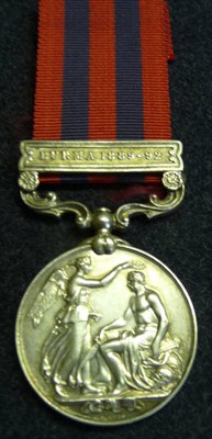 Lot 317 - An India General Service Medal 1854, with clasp BURMA 1889-92, awarded to 2315 Pte.C.Mourant...