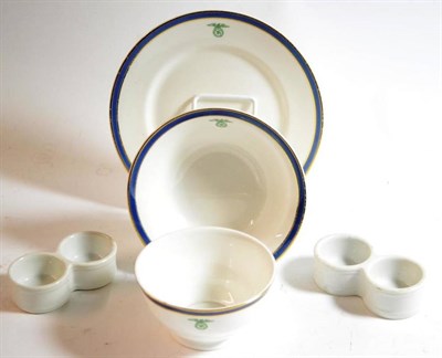 Lot 163 - An Early German Third Reich Porcelain Trio by Grundler, Berlin-Wilmersdorf, comprising a...