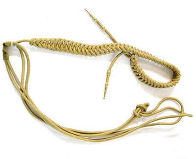 Lot 174 - A German Third Reich Staff General Officer's Aguillette, of corded gilt metal thread with brass...