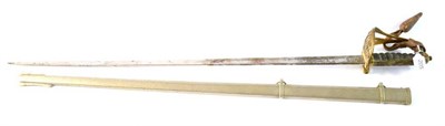 Lot 205 - A George V 1854 Pattern Infantry Officer's Sword, the 83cm fullered steel blade etched with the...