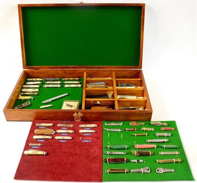 Lot 209 - A Collection of Two Hundred and Thirty Three Assorted Folding Pocket and Pen Knives, including...