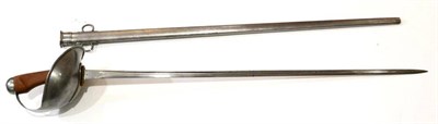 Lot 210 - A First World War British 1908 Pattern Cavalry Trooper's Sword, 88.5cm single edge fullered...