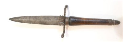 Lot 217 - A 17th Century Continental Plug Bayonet, possibly French, the 16.5cm double edge steel blade...