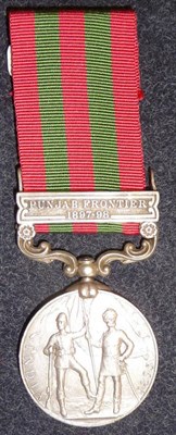 Lot 330 - An India Medal 1896, with clasp PUNJAB FRONTIER 1897-98, awarded to 4390 Pte.E.J.Buck 1st...