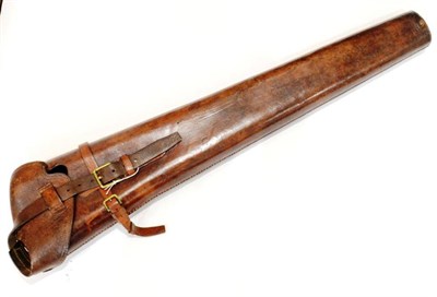 Lot 312 - A First World War Private Purchase Leather Bucket for an SMLE Rifle, double stitched seams and...