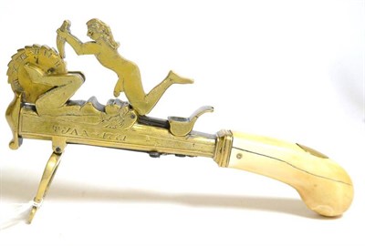 Lot 315 - A Copy of a Russian Eprouvette, in brass and of erotic form, bearing the Tula Arsenal 1771...