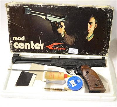 Lot 351 - PURCHASER MUST BE 18 YEARS OR OVER An Elgamo Mod. Center .177 Air Pistol, numbered H34398, with...