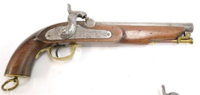 Lot 361 - A Victorian Tower Percussion Cap Dragoon Pistol, the 22.5cm steel barrel stamped S and with...