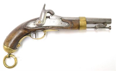 Lot 366 - A 19th Century Continental Percussion Cap Service Pistol, converted from a flintlock, with 20cm...