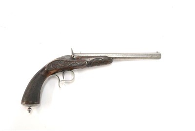 Lot 369 - A 19th Century Continental 6mm Rimfire Target Pistol, with 22.5cm octagonal sighted steel...