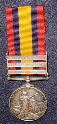 Lot 338 - A Queen's South Africa Medal 1899, with three clasps CAPE COLONY, ORANGE FREE STATE and...