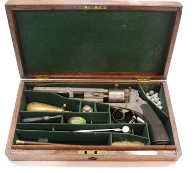 Lot 373 - A Rare 56-Bore Bentley's Patent Five-Shot Self-Cocking Percussion Revolver by James Calvert, Leeds