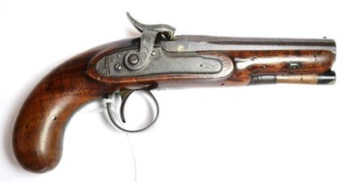 Lot 382 - A Good 28 Bore Percussion Cap Travelling Pistol by Riviere, London, converted by the maker from...