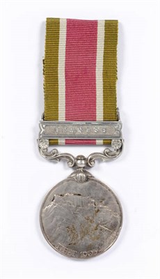 Lot 342 - A Tibet Medal 1905, with clasp GYANTSE, awarded to 6568 Pte.W.Hancock 1st Bn.Ryl.Fuslrs.