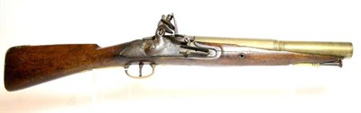 Lot 434 - A Late 18th/Early 19th Century Toll Keeper's Flintlock Musketoon, the 34cm brass two stage...