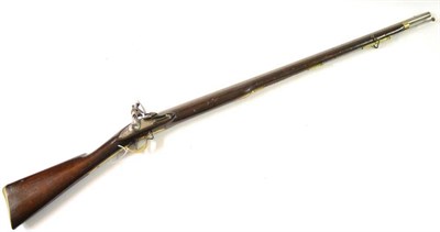 Lot 439 - An Early 19th Century Flintlock Musket by William Parker, London, the 94cm steel barrel with London