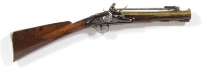 Lot 446 - A Late 18th/Early 19th Century Flintlock Blunderbuss by Wiggen & Co., the 30cm brass barrel...