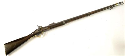 Lot 447 - A London Arms Company 1863 Percussion Cap Rifle, the 99cm steel barrel with various inspector's...