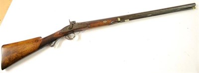 Lot 450 - A 19th Century Percussion Cap Single Barrel Sporting Gun by J Hall, with 75cm steel barrel,...