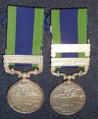 Lot 346 - An India General Service Medal 1909, with clasp MALABAR 1921-22, awarded to 725 SEPOY MIRANBUX...