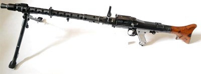 Lot 453 - A Deactivated German M.G.34 Light Machine Gun, 7.92mm, numbered 6526, dated 1943, stamped bpr...