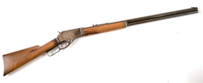 Lot 458 - A Marlin Fire-Arms Co. 40-82 Lever Action Repeating Rifle, numbered 7465, the 69cm octagonal...