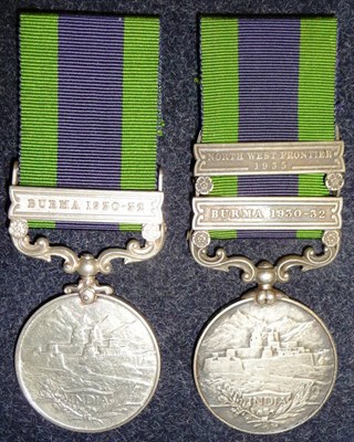 Lot 348 - An India General Service Medal 1909,  with clasp BURMA 1930-32, awarded to 6197318...