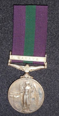 Lot 350 - A General Service Medal 1918-62, with clasp MALAYA, awarded to 14440900 SGT.G.PAGE. GORDONS.