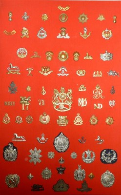 Lot 355 - A Collection of Seventy One Military Cap Badges, Titles, Rank Badges and Insignia, including...