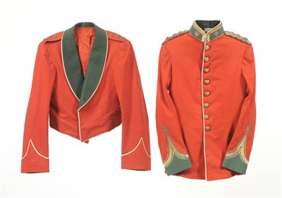 Lot 378 - A Red Tunic to Captain Charles Wilfred Hext of The Devonshire Regiment, the stand-up collar...