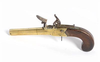 Lot 384 - A Late 18th/Early 19th Century Flintlock Travelling Pistol, with 4 1/4inch (10.5cm) turn-off...