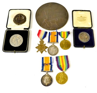 Lot 12 - A First World War Memorial Group, awarded to CAPT.(later MAJOR) W.T.SEWELL. R.INNIS.FUS.,...