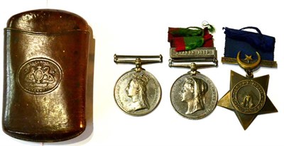 Lot 14 - A Late Victorian Trio of Campaign Medals, comprising Afghanistan Medal 1881, to 1404...