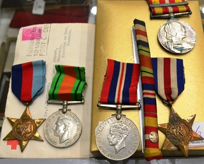 Lot 15 - A Second World War British Red Cross Group of Five Medals, awarded to WILLIAM THOMPSON,...