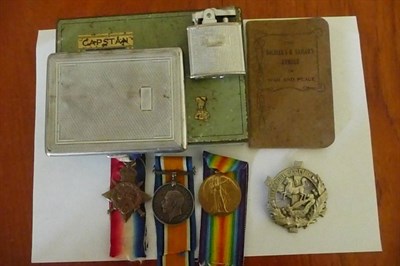 Lot 16 - A First World War Trio, awarded to 4790 PTE B. LIDDLE. L'POOL R., comprising 1914-15 Star,...