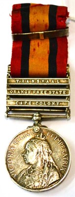 Lot 19 - A Queen's South Africa Medal, awarded to 7540 PTE.J.ROBB. VOL:COY SEA:HIGHRS: with four clasps CAPE