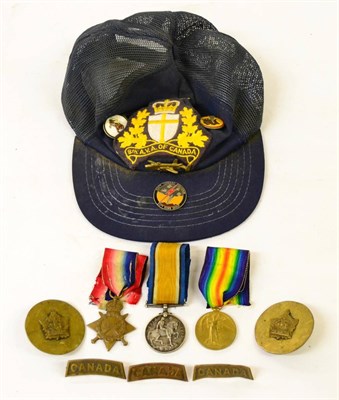 Lot 20 - A First World War Trio, awarded to A-857 PTE G SMITH. 1/CAN:INF:, comprising 1914-15 Star,...