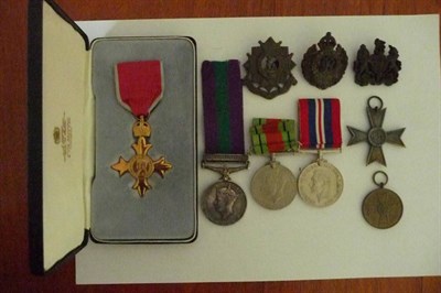 Lot 22 - An OBE Breast Badge, in case of issue (recipient unknown); a General Service Medal 1918-62, awarded