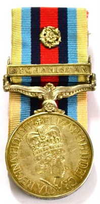 Lot 24 - An Operational Service Medal 2000, with clasp AFGHANISTAN and front line silver rosette, awarded to