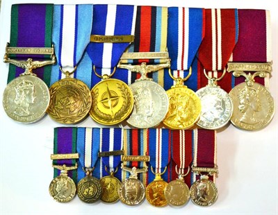 Lot 26 - An Elizabeth II Army Long Service Group of Seven Medals and the Miniatures, awarded to 25012661...